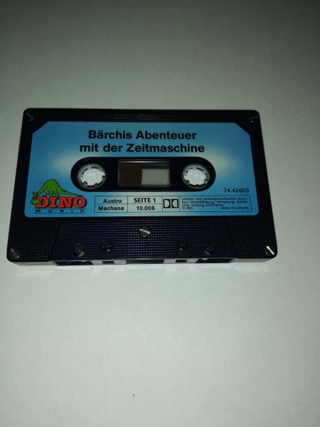 Bärchis Folge 6 Abenteuer mit der Zeitmaschine 5--fach Silber geschraubt Blau mit Blauen Aufkleber H 10.006 (Lose Kassette)